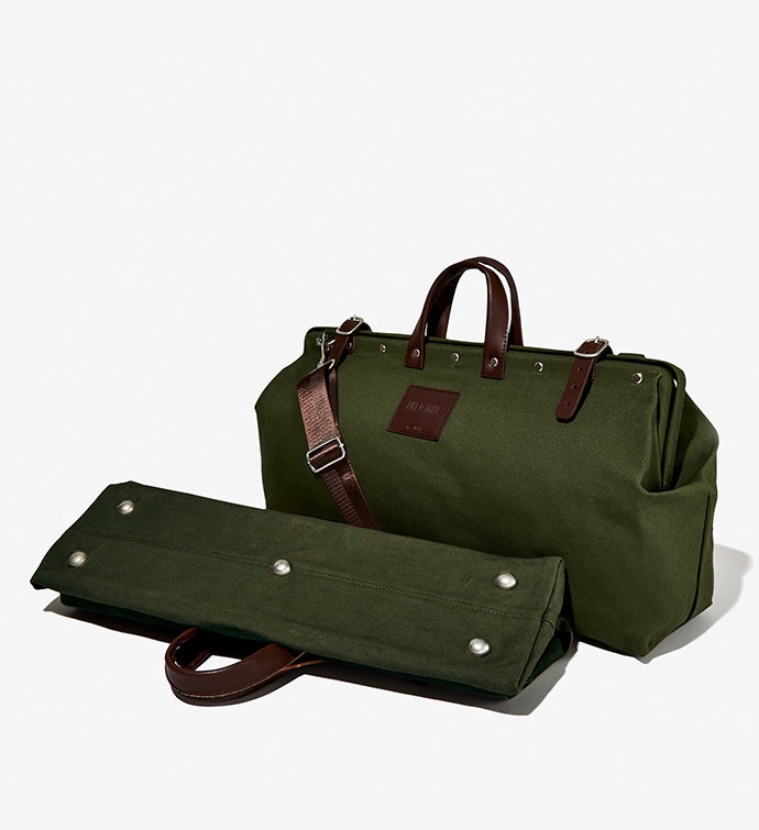 Canvas Weekender Bag, Olive